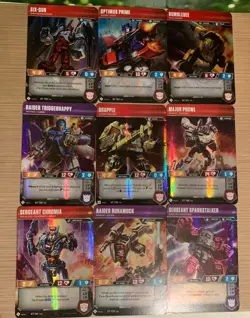 Transformers TCG Card Lot (47) with Rare U & C Wave 1-3 Optimus Prime Bumblebee - Image 1