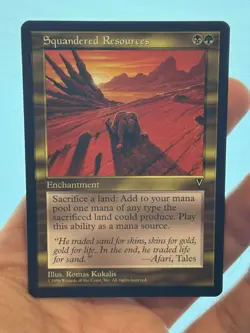 1X Squandered Resources EX/LP Reserved List MTG Magic Visions Commander Staple - Image 1