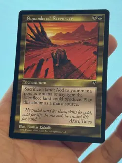 1X Squandered Resources EX/LP Reserved List MTG Magic Visions Commander Staple - Image 2