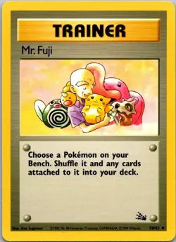 Fossil #58/62 Mr. Fuji Pokemon Moderately Played - Image 1