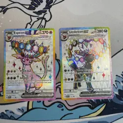 Pokemon TCG Espeon 175 And Umbreon 176 Prismatic Black Star Promo - Image 1