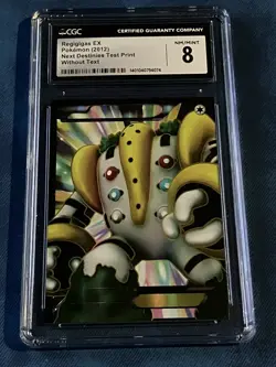 Regigigas CGC 8 EX Pokemon 2012 Next Destinies TEST PRINT WITHOUT TEXT - Image 1
