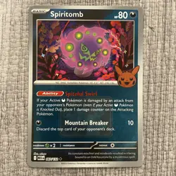 Pokemon TCG Spiritomb 087/132 Mega Evolutions Play! Halloween Stamped Promo NM - Image 1