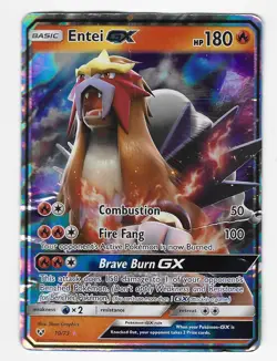 Entei GX #10/73 Pokemon Shining Legends - Poor condition - Image 1