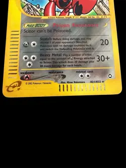Pokemon AQUAPOLIS - #H21/H32 Scizor - Holo - ENG - Lightly Played - Image 2