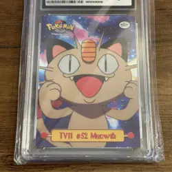 Meowth Pokemon Topps 1999 Series 1 TV11 #52 CGC 9 MINT Silver Foil - Image 4