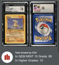 Cubone 50/64 Jungle Regular 1999 Pokemon CGC GEM MINT 10 POP 88 LOW POP English - Image 3