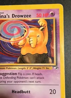 Pokemon TCG - Sabrina's Drowzee - 92/132 - Gym Heroes - MP Common (2000) - Image 5