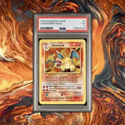 1999 POKEMON BASE SET UNLIMITED #4 CHARIZARD-HOLO PSA 5 🔥 - Image 1