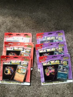 6 X Pokemon TCG: Ascended Heroes Tech Sticker Collection Blister Bundle Sealed - Image 2
