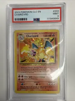 Pokemon TCG Charizard 003/034 CLC Classic Collection Holo Fire PSA 9 Mint - Image 1