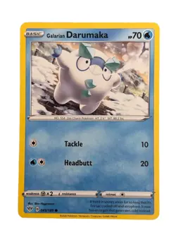 New: 2020 Pokemon TCG Galarian Darumaka 043 Darkness Ablaze Regular Common - Image 1