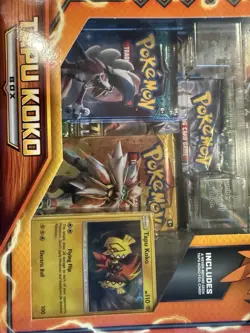 Pokemon Tapu Koko Sun & Moon Collection Box Factory Sealed- 3 Packs - Image 5