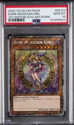 2024 YU-GI-OH! RA03-QUARTER CENTURY BONANZA #EN123 DARK MAGICIAN GIRL PSA 10 - Image 1