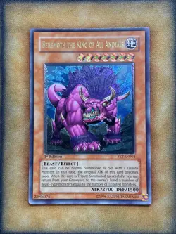 Yugioh Behemoth the King of All Animals FET-EN014 Ultimate Rare 1st Ed NM - Image 1