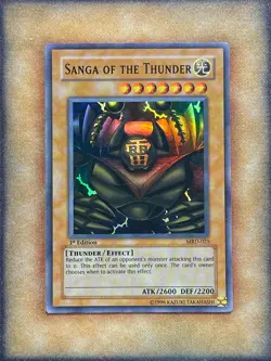 Yugioh Sanga of the Thunder MRD-025 Super Rare 1st Ed MP - Image 1