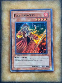 Yugioh Fire Princess LON-034 Super Rare 1st Ed LP - Image 1