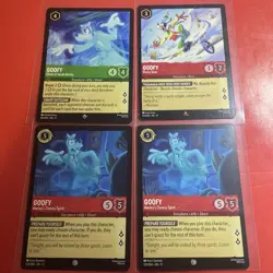 Goofy Disney Lorcana Winterspell Card Lot Of 4 NM Never Played - Image 1