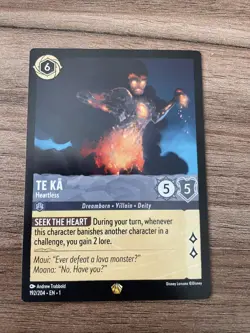 1x Te Ka - Heartless - 192/204 - Legendary NM-Mint Disney Lorcana: The First Cha - Image 1