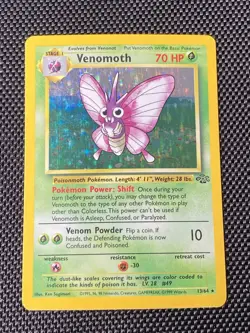Venomoth Holo - Jungle Set 13/64 - Vintage WOTC Pokemon Card - Image 2