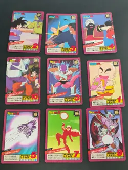 MP Dragon Ball Super Battle Carddass Bulk Lot Cards Bandai 1992 Vintage fym3-54 - Image 5