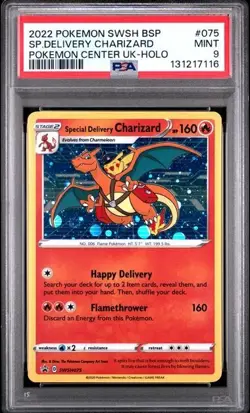 Special Delivery Charizard Promo Holo Pokemon Card SWSH075 PSA 9 MINT - Image 1