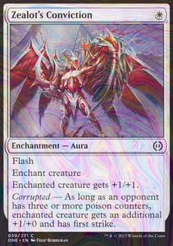 Foil Zealot's Conviction - Phyrexia: All Will Be One | MTG Card - Image 3