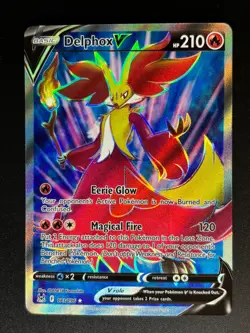 Delphox V (Full Art) 173/196 SWSH11: Lost Origin - Pokemon Card - NM - Image 1