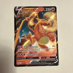 Pokemon Charizard V Ultra Rare Holo Card 017/172 Brilliant Stars 220 HP - Image 1