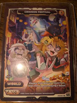 Gamersupps Crimson Festival VCard Promo Card NEW UNPLAYED - Image 1