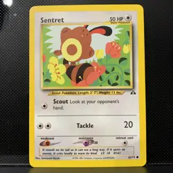 Pokemon TCG Sentret Neo Discovery Card 63/75 Unlimited WOTC Sumiyoshi Kizuki NM - Image 1