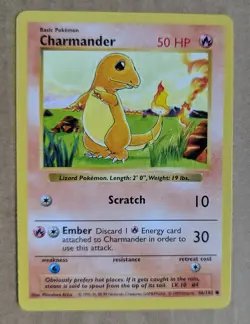 Pokemon Card Shadowless Base Set Bundle Common Charmander Squirtle Pikachu 102 - Image 4
