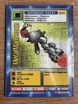 Digimon Metalmamemon Bo-65 Bandai 1999 NM Card - Image 1