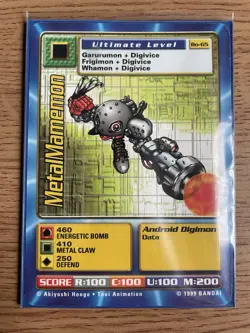 Digimon Metalmamemon Bo-65 Bandai 1999 NM Card - Image 2