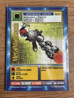 Digimon Metalmamemon Bo-65 Bandai 1999 NM Card - Image 3