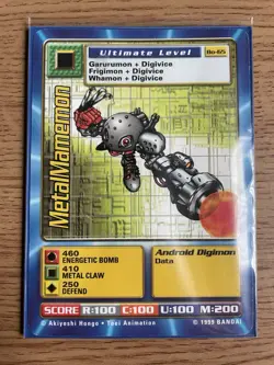 Digimon Metalmamemon Bo-65 Bandai 1999 NM Card - Image 5