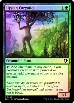 X 1 Ilysian Caryatid FOIL NM-M Commander Masters 0297 MTG Magic The Gathering - Image 1