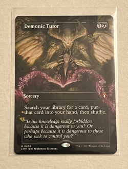 MTG Demonic Tutor - Borderless - Commander Masters #696 - Image 1