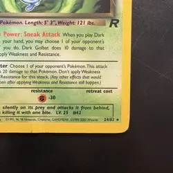 Vintage Pokemon Team Rocket Dark Golbat 24/82 Non-holo Rare WotC 2000 - Image 4