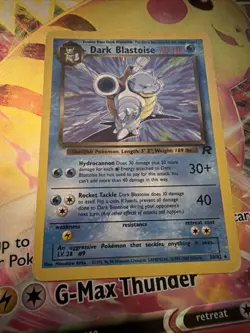 Pokemon TCG Dark Blastoise Non-Holo Rare 20/82 Team Rocket MP Vintage Pokemon - Image 1