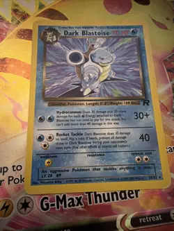 Pokemon TCG Dark Blastoise Non-Holo Rare 20/82 Team Rocket MP Vintage Pokemon - Image 2