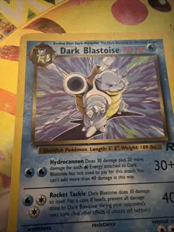 Pokemon TCG Dark Blastoise Non-Holo Rare 20/82 Team Rocket MP Vintage Pokemon - Image 3