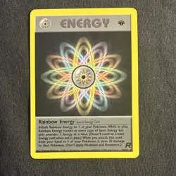 Rainbow Energy 80/82 Team Rocket 1st Edition Rare 2000 Wizards Pokemon English - Image 1