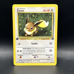 Eevee 55/82 Common Team Rocket Pokemon Card 1st Edition - Image 1