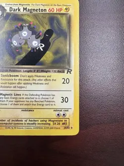 1st Edition DARK MAGNETON 28/82 Team Rocket WoTC Pokemon Card 2000 Wizards LP+ - Image 5