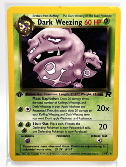 Dark Weezing 1st Edition 31/82 Pokemon Card 2000 Team Rocket LP - Image 1