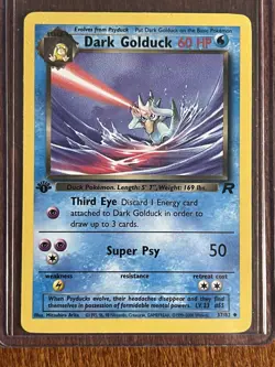 [LP/LP+] 2000 Pokemon Team Rocket Dark Golduck 1st Edition #37/82 Uncommon - Image 1