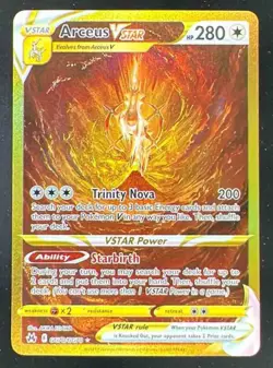 2023 Pokemon Sword & Shield Crown Zenith Galarian Gallery #GG70 Arceus VSTAR - Image 1