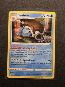 Pokemon TCG Blastoise 17/78 Pokemon GO Set Holo LP/NM - Image 1
