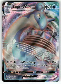 Lapras VMAX SWSH01: Sword & Shield Base Set Ultra Rare,Holo Pokemon NM - Image 1